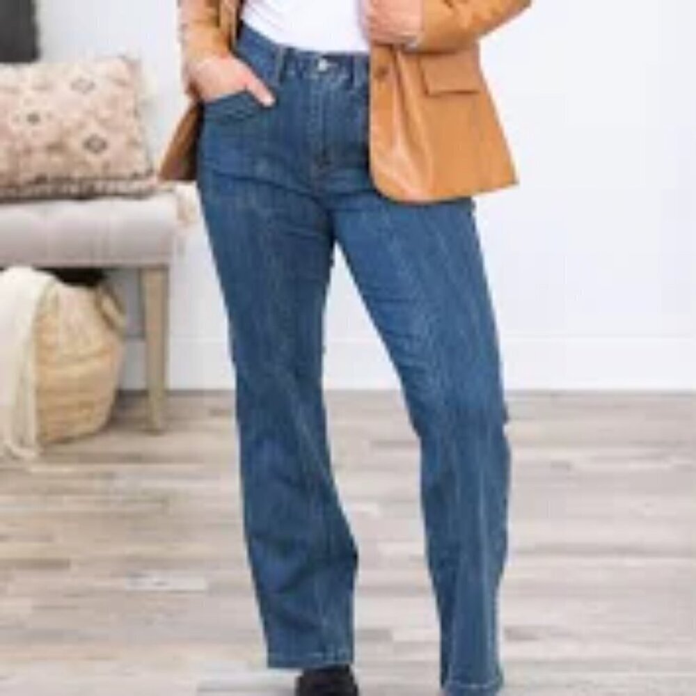 Judy Blue Vintage Elastic Waist Straight Jeans size 29